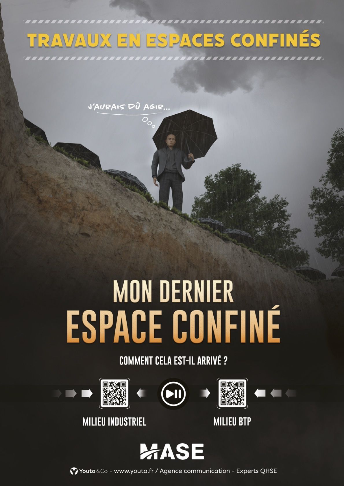 Affiche "Travaux en espaces confinés"